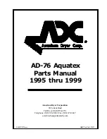 American Dryer Corp. Aquatex AD-76 Parts Manual preview