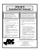 American Dryer Corp. Gas-HSI ADG-78 II Installation Manual preview
