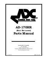 American Dryer Corp. Heat Reclaimer AD-170HR Parts Manual preview