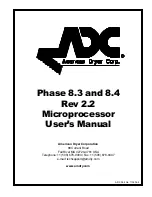 Preview for 1 page of American Dryer Corp. Microprocessor 8.4 Rev 2.2 User Manual