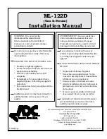 Предварительный просмотр 1 страницы American Dryer Corp. ML-122D Installation Manual