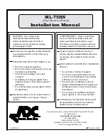 American Dryer Corp. ML-75HS Installation Manual preview