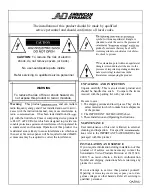 Предварительный просмотр 3 страницы American Dynamics 1461 Installation And Operating Instructions Manual