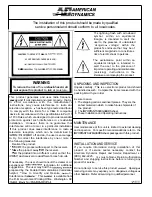 Preview for 3 page of American Dynamics 1473 QuadView I1 Installation And Operating Instructions Manual