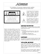 Preview for 3 page of American Dynamics ad1240 champion series Installation And Operation Instructions Manual