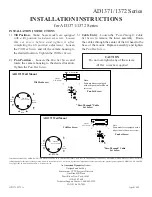 American Dynamics AD1371 Series Installation Instructions preview