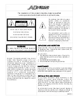 Предварительный просмотр 3 страницы American Dynamics AD1416 Installation And Operating Instructions Manual