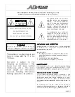 Preview for 3 page of American Dynamics AD2052 Installation And Operating Instructions Manual