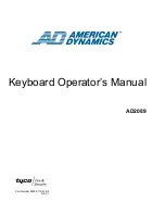 Preview for 1 page of American Dynamics AD2089 Operator'S Manual