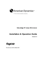 Preview for 1 page of American Dynamics ADCIPE3312I Installation & Operation Manual