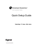 American Dynamics ADCIPE3312ICN Quick Setup Manual preview