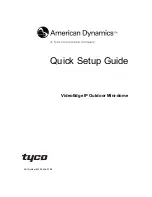 Предварительный просмотр 1 страницы American Dynamics ADCIPE3712OCN Quick Setup Manual