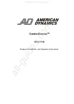 American Dynamics ControlCenter ADCC1100 Installation And Operation Instructions Manual preview