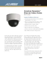 American Dynamics Discover Indoor Datasheet preview