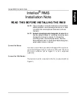 Предварительный просмотр 1 страницы American Dynamics Intellex RMS Installation Note