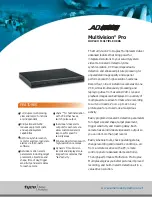 Preview for 1 page of American Dynamics Multivision Pro MV16p-30 Specifications