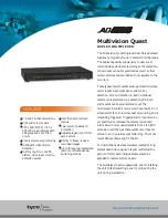 American Dynamics Multivision Quest DMV14Q Specifications preview