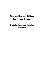 American Dynamics SpeedDome Ultra Installation And Service Manual preview