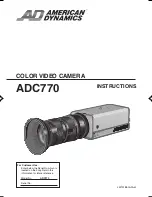 American Dynamics Tyco ADC770 Instructions Manual preview