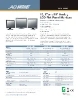 Preview for 1 page of American Dynamics Tyco ADCMLCD15 Datasheet