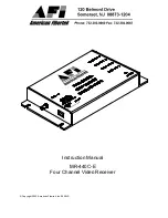 Предварительный просмотр 1 страницы American Fibertek MR-440C-E Instruction Manual