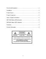 Предварительный просмотр 3 страницы American Fibertek MRT-880 Instruction Manual