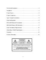 Preview for 3 page of American Fibertek MRX-8485 Instruction Manual