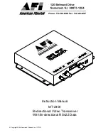 Preview for 1 page of American Fibertek MT-2400 Instruction Manual