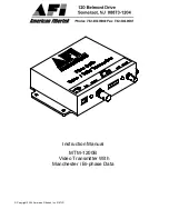 American Fibertek MTM-1200B Instruction Manual предпросмотр