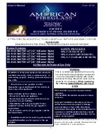 American Fireglass SS-H-12 Owner'S Manual preview