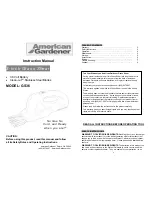 Предварительный просмотр 1 страницы American Gardener GS36 Instruction Manual