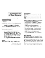 American Gardener YE75 Instruction Manual preview