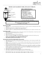 American Gas Lamp Works BOULEVARD Quick Start Manual preview