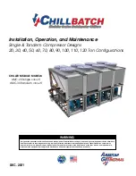 American Geo Thermal CHILLBATCH AMC-20 Installation, Operation And Maintenance Manual preview