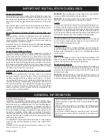 Preview for 3 page of American Hearth ALX-24VR-1 Installation Instructions And Owner'S Manual