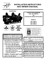 American Hearth SARATOGA ALS-18SG-2 Installation Instructions And Owner'S Manual preview