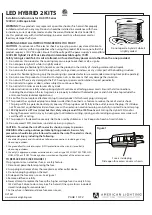 Предварительный просмотр 1 страницы American Lighting LED HYBRID 2 Installation Instructions