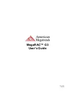 Preview for 1 page of American Megatrends MegaRAC G3 User Manual