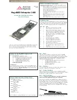 Preview for 1 page of American Megatrends MegaRAID Enterprise 1600 Quick Hardware Installation Manual