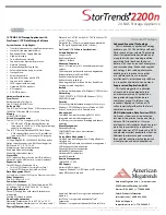 Preview for 2 page of American Megatrends StorTrends 2200n Specifications