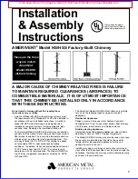 AMERICAN METAL AMERIVENT HS Installation & Assembly Instructions Manual предпросмотр