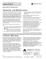 Preview for 8 page of AMERICAN METAL AMERIVENT HS Installation & Assembly Instructions Manual