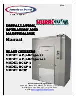 Preview for 1 page of American Panel Blast Chiller AP40BC250-12 Installation And Maintenance Manual