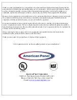 Preview for 2 page of American Panel Walk-in Monitoring System 200 Owner'S Manual