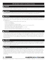 Предварительный просмотр 5 страницы American Range AROFFG-230 Installation Manual