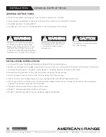 Preview for 10 page of American Range AROFFG-230 Installation Manual