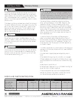 Preview for 15 page of American Range AROFFG-230 Installation Manual