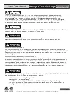 Preview for 8 page of American Range ARR-244 Use And Care Manual