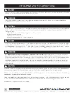 Предварительный просмотр 4 страницы American Range ARR-27IRWD Installation Manual