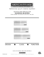 American Range ARR-30WD Use And Care Manual предпросмотр